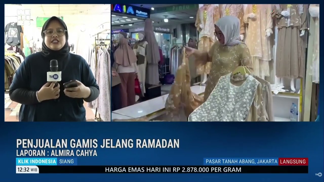 Penjualan Gamis Di Tanah Abang Meningkat Jelang Ramadan