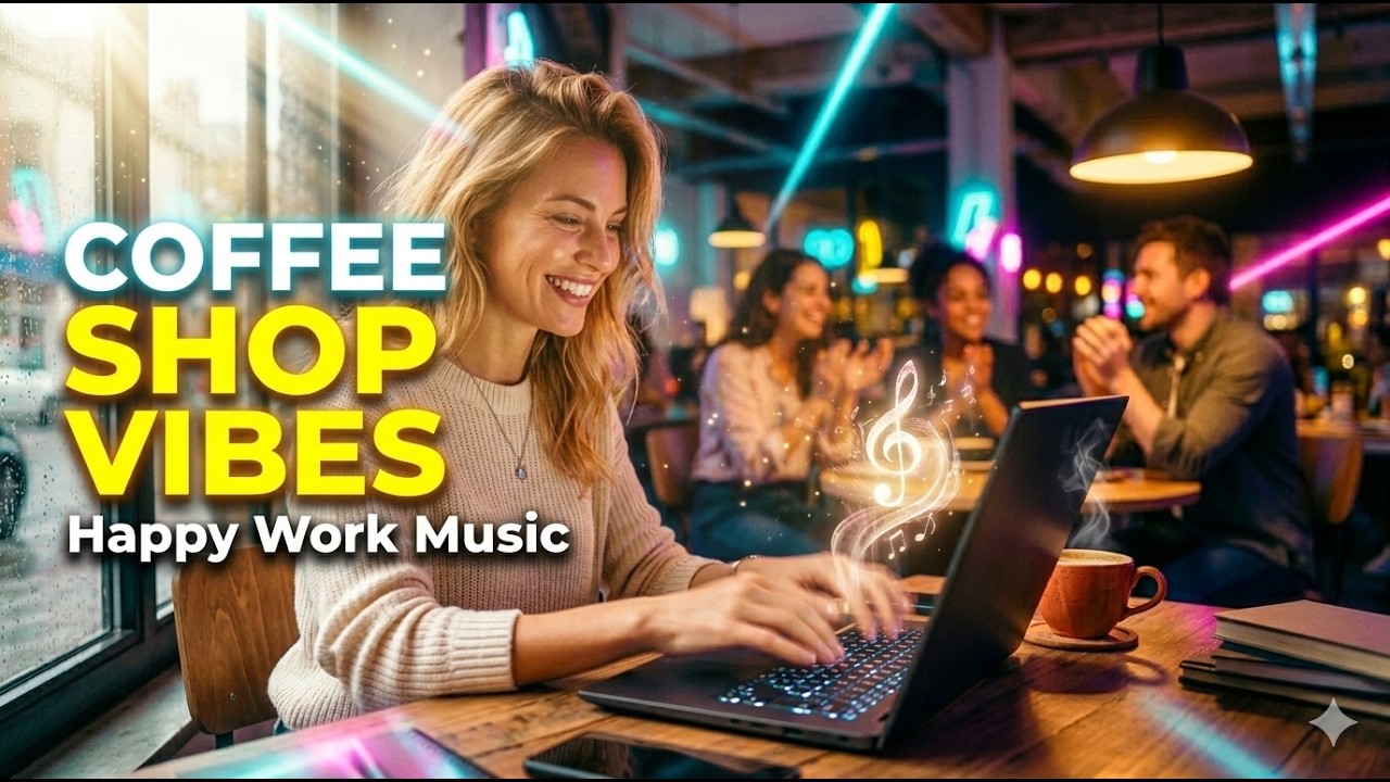 Coffee Shop Vibes ☕ Música Alegre para Trabajar y Concentrarse | Happy Work Music