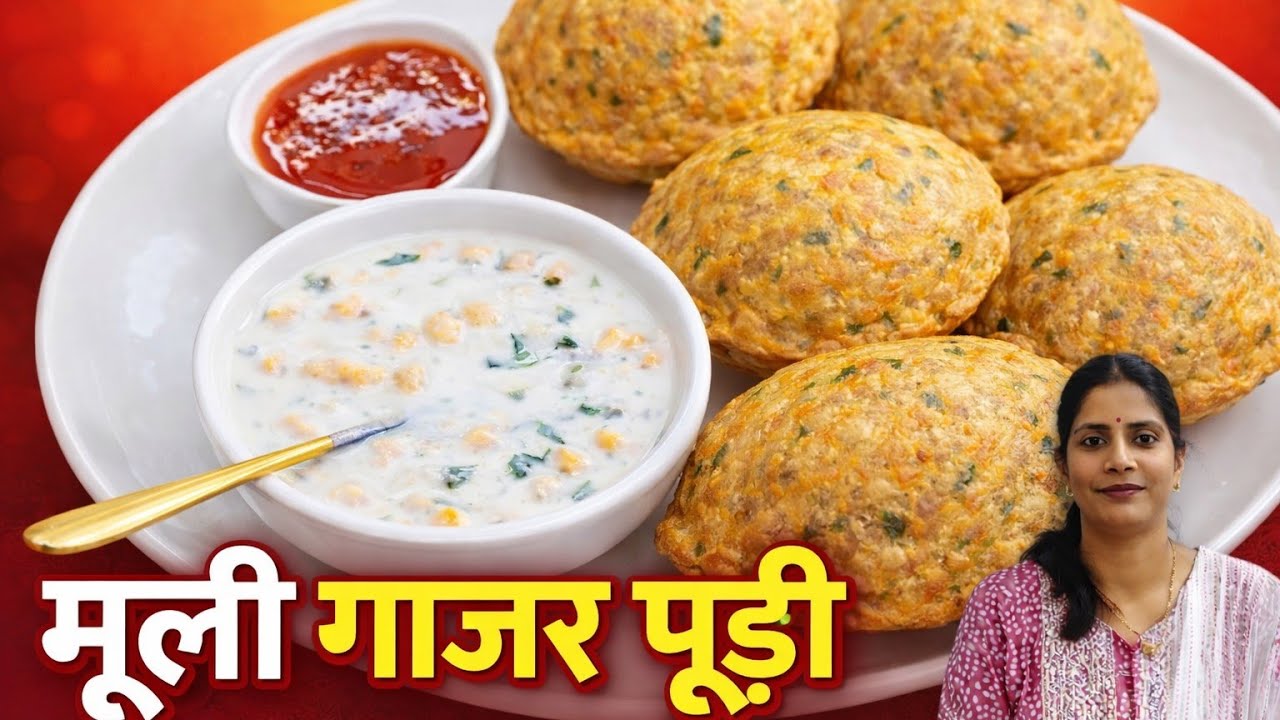  बच्चों के टिफिन के लिए झटपट गाजर मूली पूरी  | New Nashta recipe |@Nandnikitchencorner  