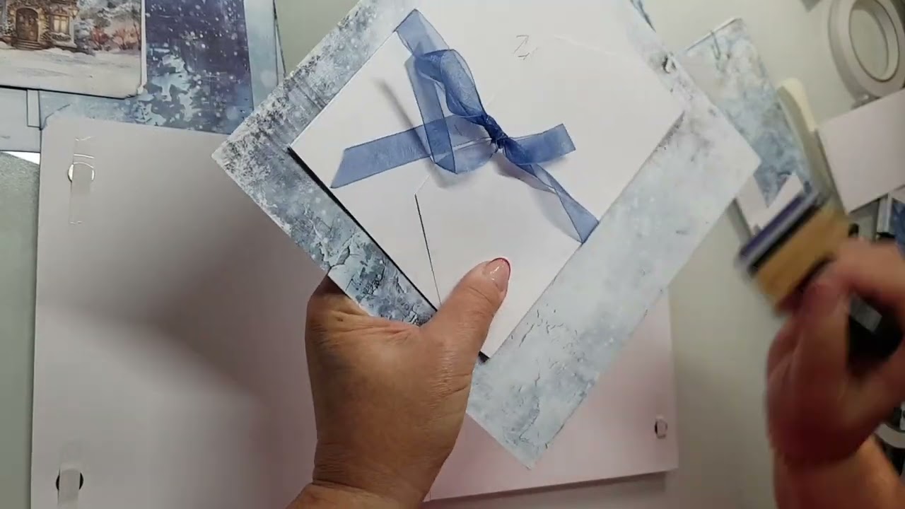 ALBUM Cosy Winterland page 2 bloc 1 partie 2 #craftoclock #noel #tutorial #scrapbooking