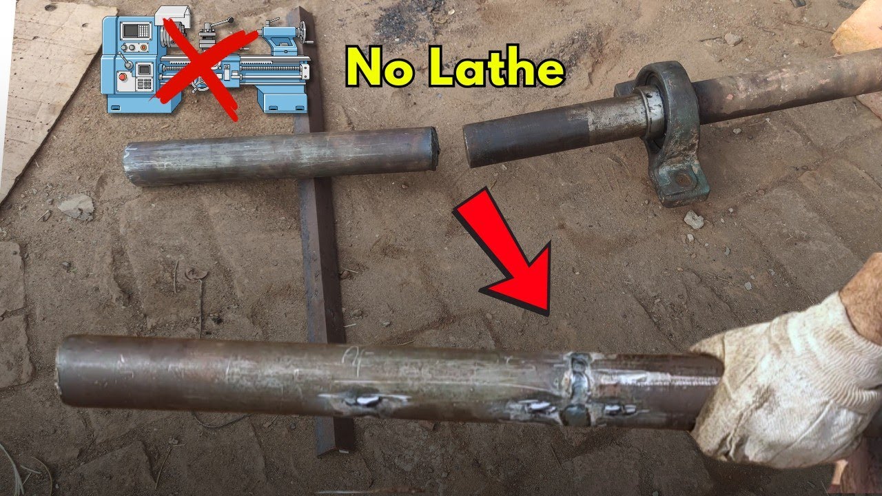 Broken Shaft Repaired Without Lathe Machine | Straight Shaft Alignment