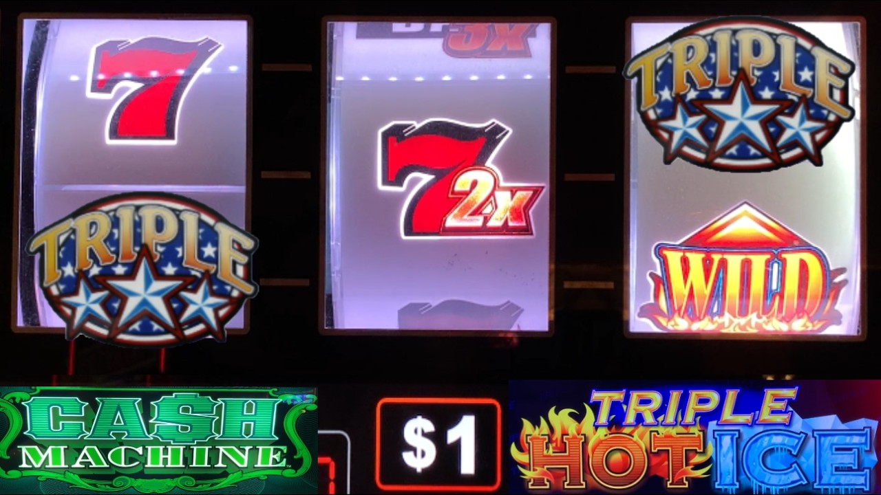 BIG Nudge Win! Triple Hot Ice + Cash Machine + 2x3x5x Blazing 777 Nudge + Triple Stars slots!