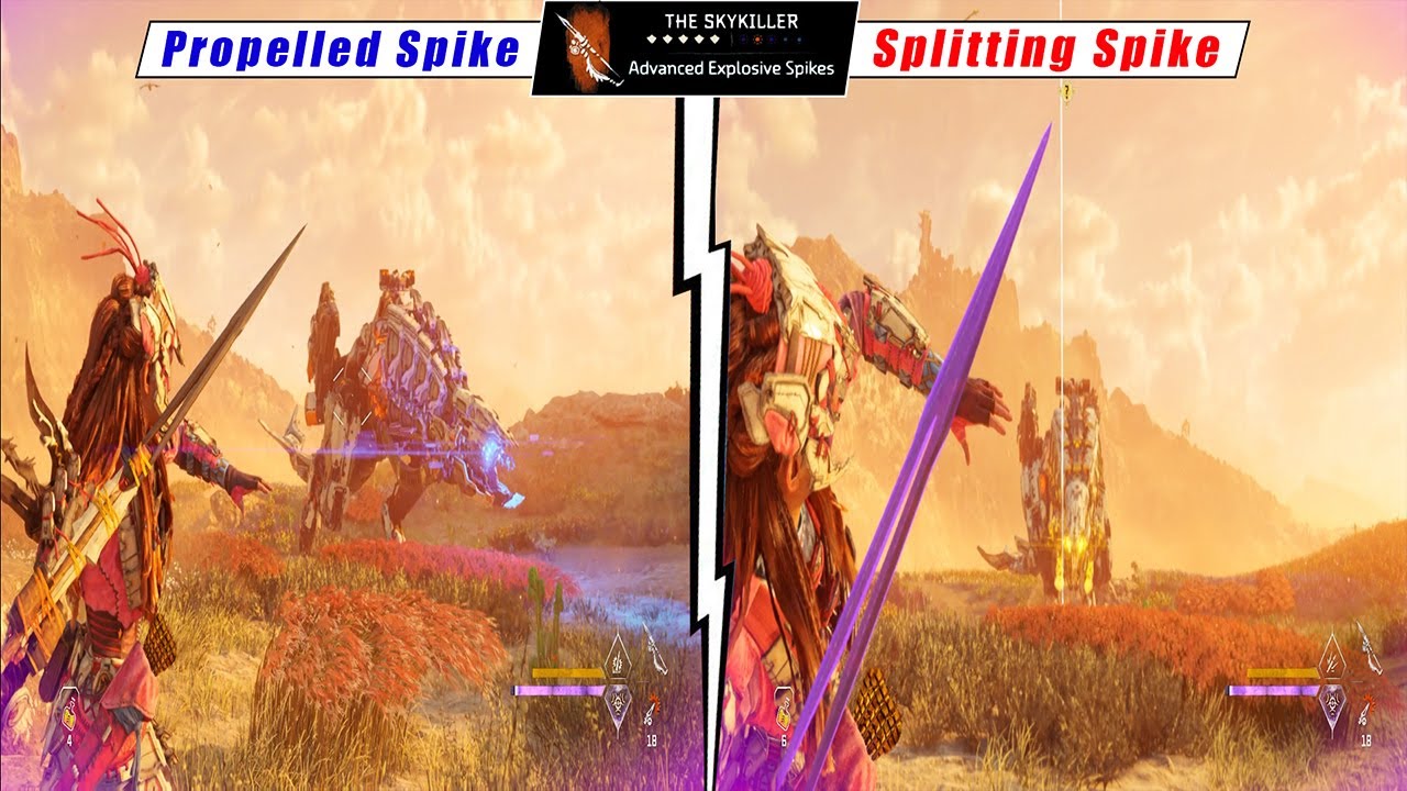 The Skykiller { Splitting & Propelled Spike } Split Screen | Horizon Forbidden West