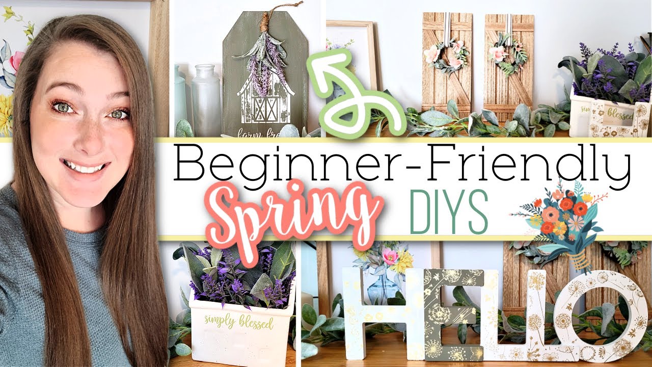 SPRING 2022 DIYS FOR BEGINNERS | Home Decor ANYONE Can Make This Spring | Spring Farmhouse Decor