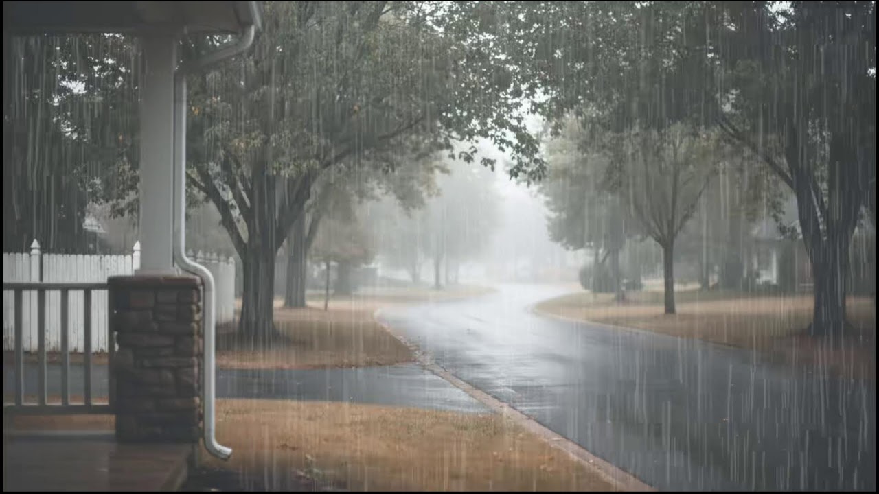 Soft Rain Falling Around a Forest Cabin for Peaceful Sleep, Mindful Relaxation, and Night Calm Sound