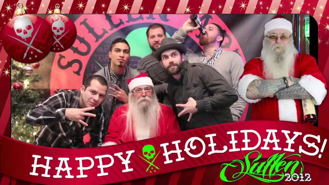 Sullen Holiday Party with tattooed Santa Rick Walters