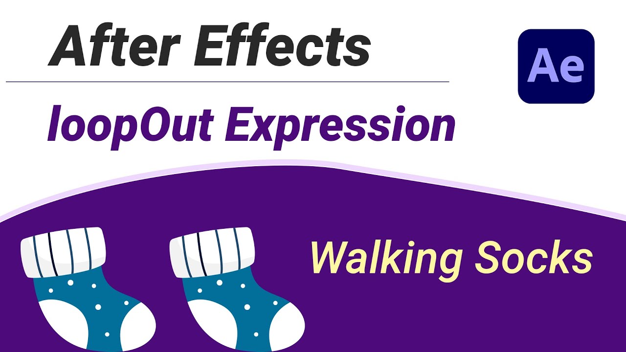 After Effects - Walking Socks Animation with Loop Expression | Christmas Animation Tutorial
