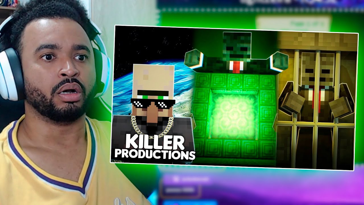 A SAGA DO PORTAL SECRETO (SÉRIE COMPLETA) l GROXMC (DUBLADO) MINECRAFT | ALEXANDRE NA ÁREA #react