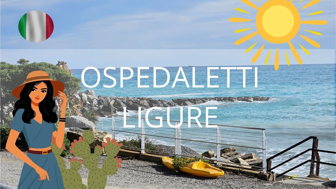 Ospedaletti ligure -  Imperia - Ponente -  walking along the seafront |🚴 Rowerem przez Ligurię🌊🌺