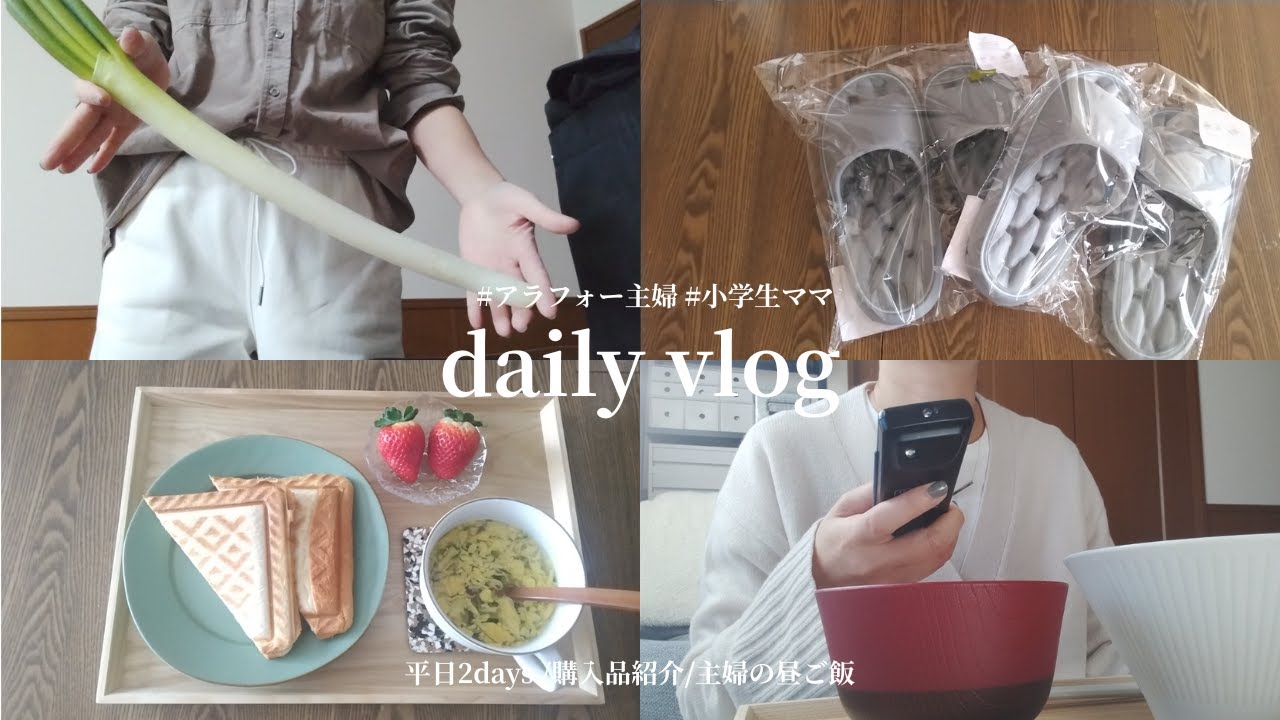 【主婦volg】40代の日常2days/スリコ,ダイソー,スタプロでお買い物🛍️/主婦の昼ご飯🍽️