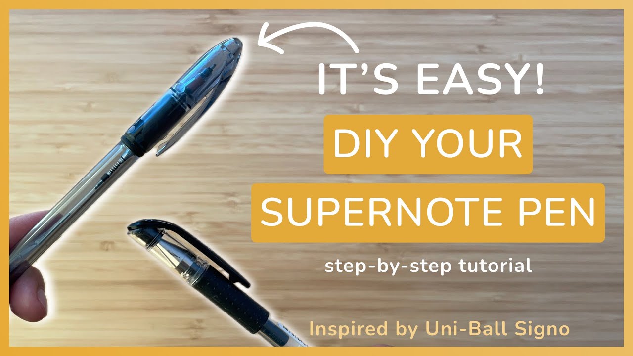 Как сделать свою собственную ручку Supernote | Урок, вдохновлённый Uni-ball Signo