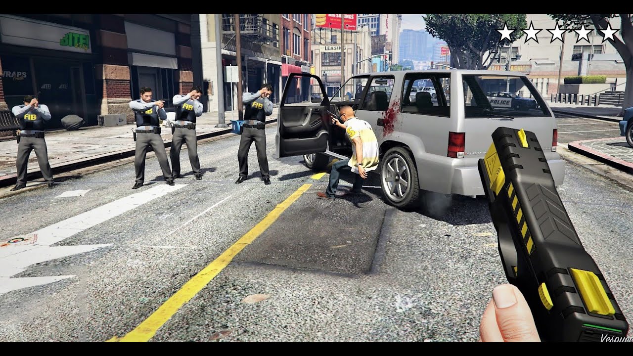 GTA 5 - Michael And His FIB Security VS Martin Madrazo's Gang