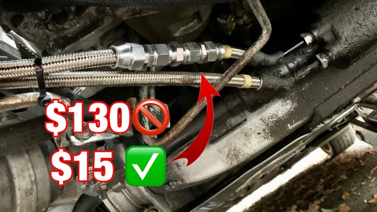 BMW E60 530i $15 Power Steering Line Fix