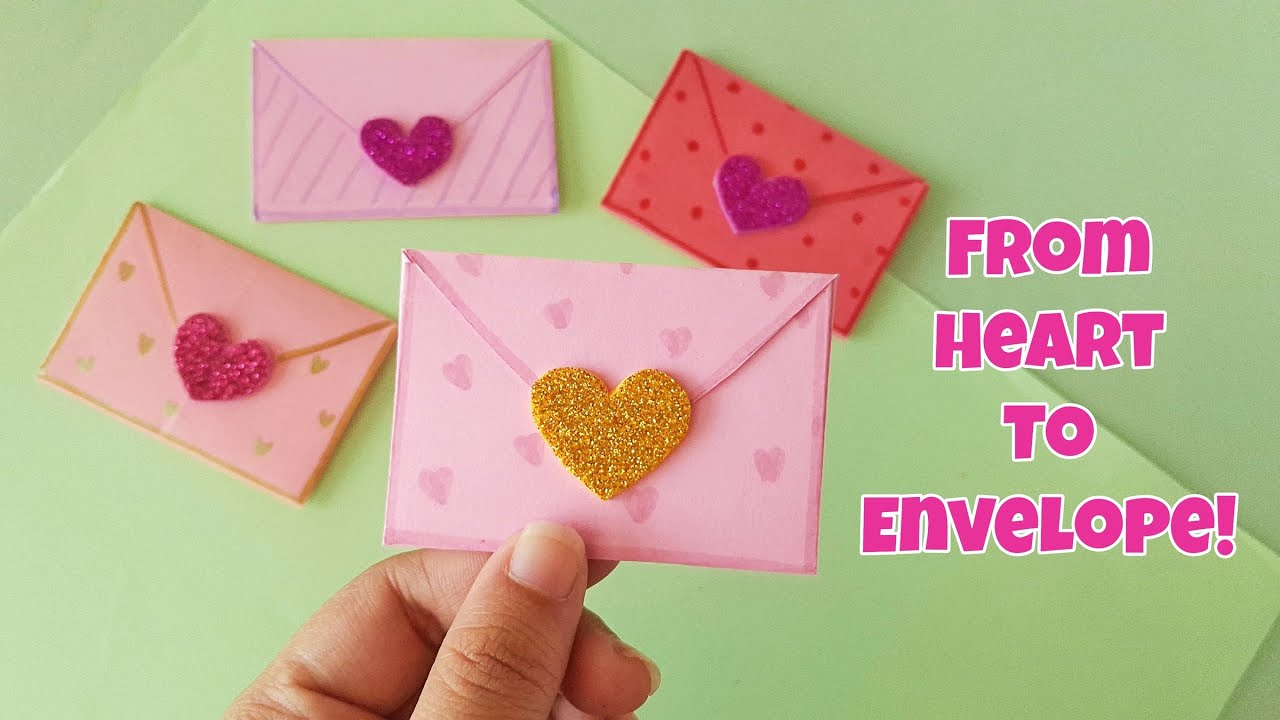 Paper Heart to Envelope | Easy Valentine Craft Idea | Easy Valentine’s Day Craft with Free Template