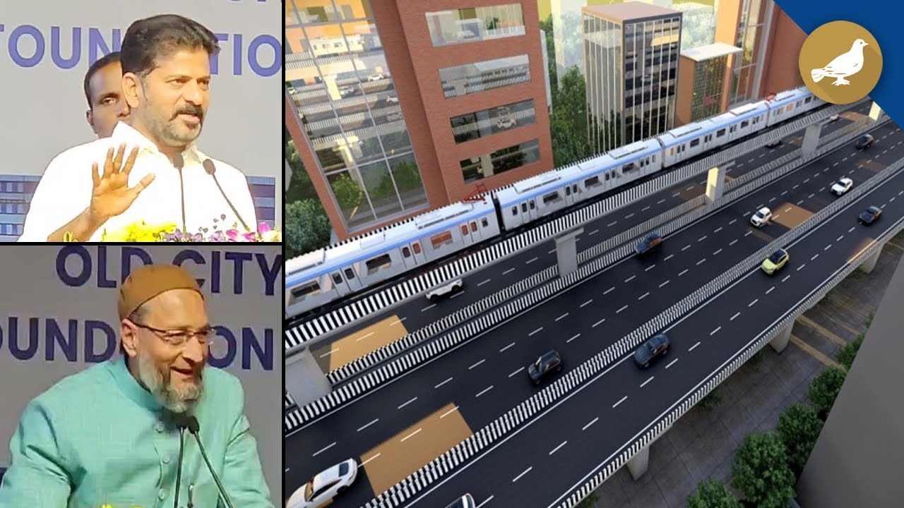 Revanth reddy lays foundation stone for Old City Metro Rail