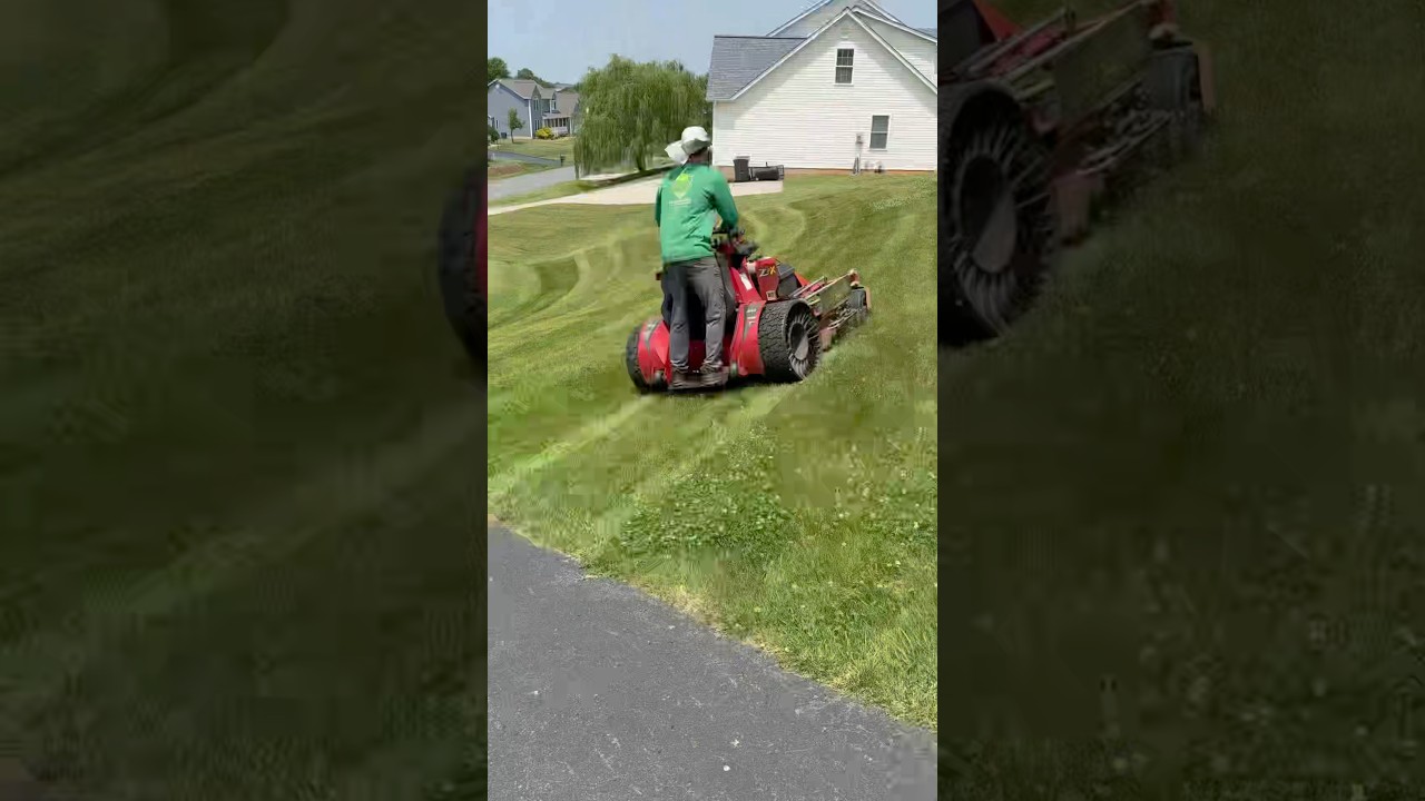 Mowing hills with the Ferris Z3X‼️#lawncare#landscaping#yardmaintenance#mowers#lawnmower#ferris