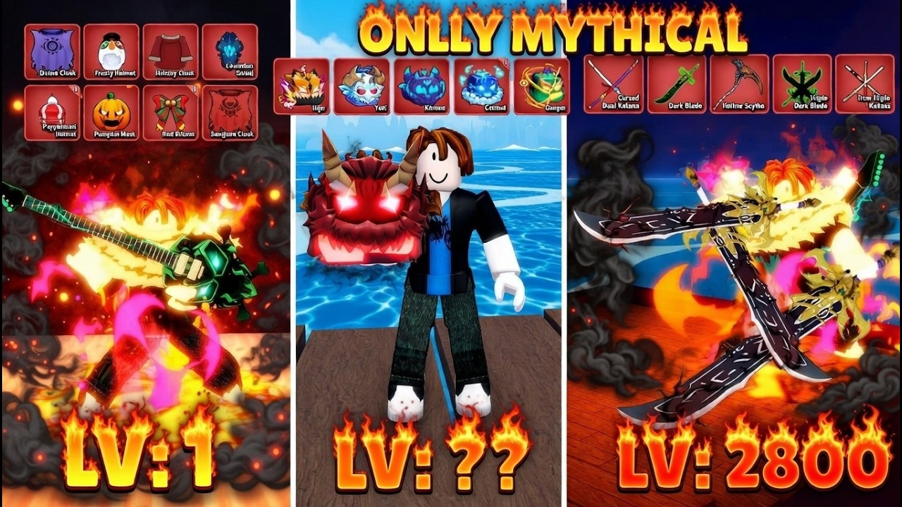 Noob To Max Using Only Mythical In Blox Fruits