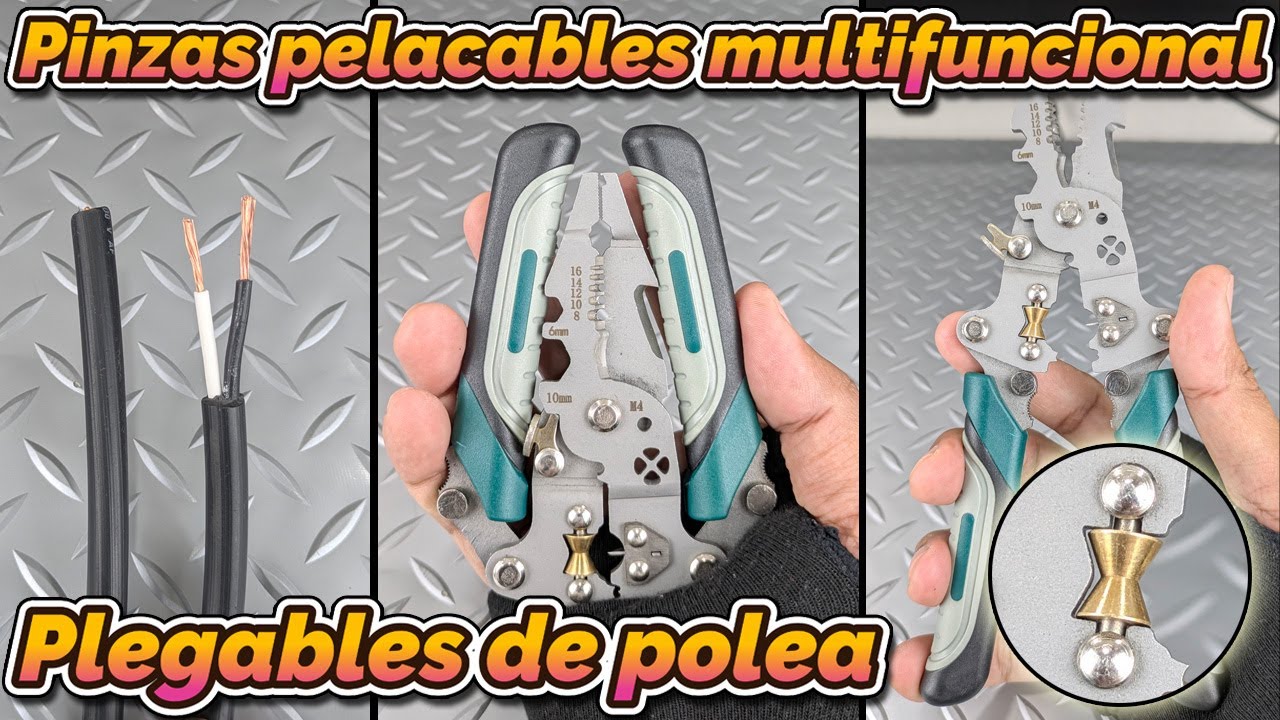 Como pelar cable de uso rudo rápido y fácil - Con pelacables plegable de polea