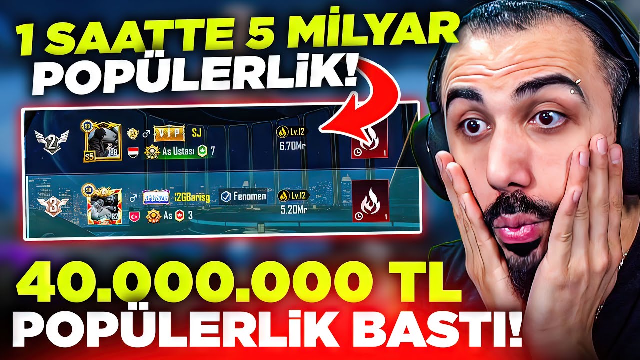 1 SAATTE 40 MİLYON TL POP&Uuml;LERLİK BASAN ARAP SIRALAMADA GE&Ccedil;Tİ! BU NASIL OLAY?? | PUBG MOBILE