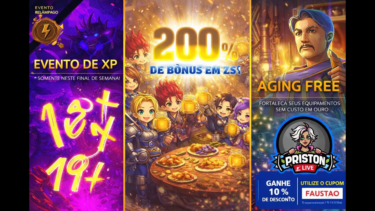 CHAOS ARENA + ÚLTIMAS HORAS DE 200% +10 OFF NO CUPOM FAUSTAO + AGING FREE