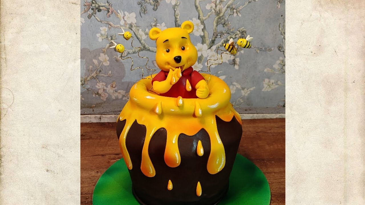 Winnie the pooh fondant theme cake | fondant cake  winnie the pooh theme cake