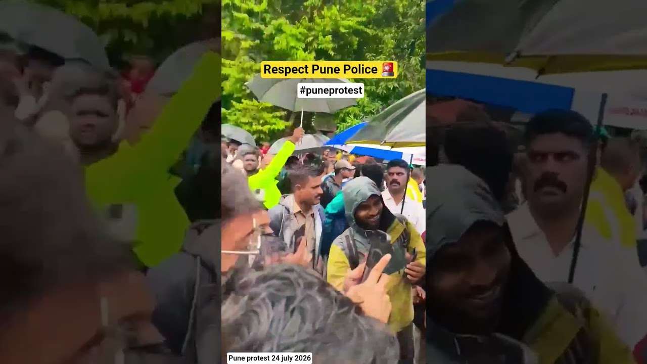 Pune Protest 24 july 2026 🚨...............#puneprotest #respectpolice #police #punecity #ipsofficer