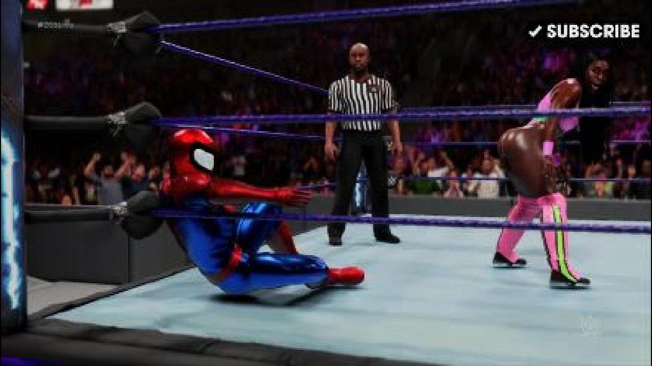 (REMATCH) SPIDER-MAN VS HOT NAOMI WWE ( iron man match)
