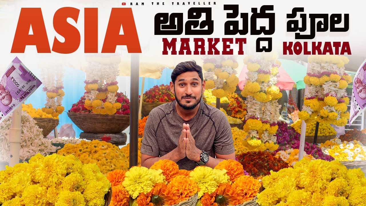 Kolkata హౌరా బ్రిడ్జి అసలైన view || Biggest Flower Market In Kolkata Howrah Bridge View India