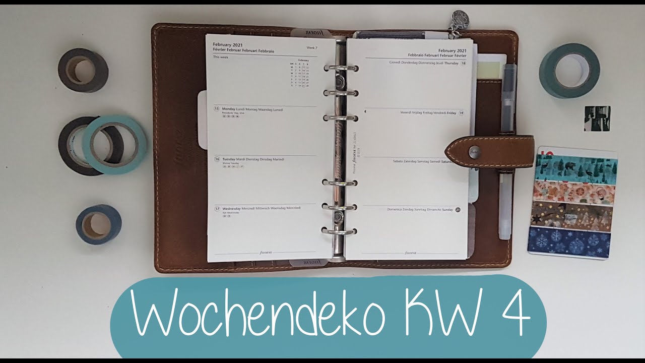 Filofax Wochendeko KW 4