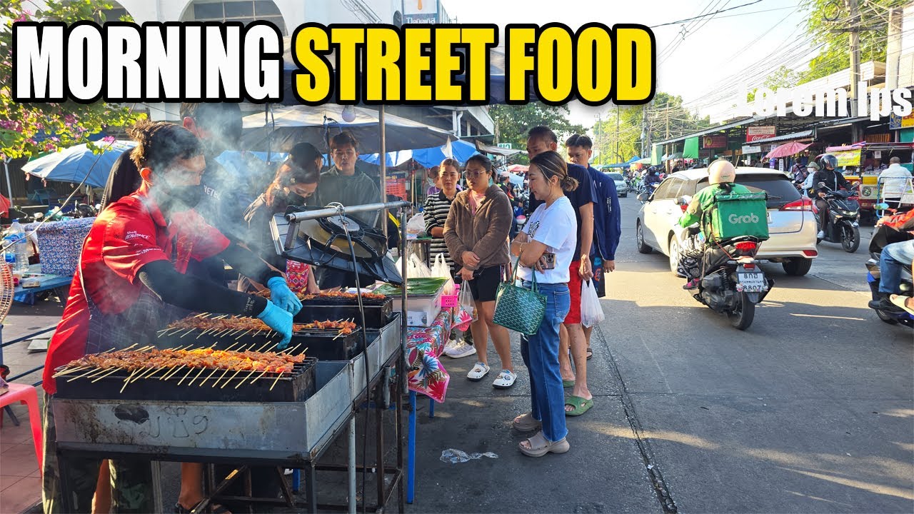 [4K🇹🇭] Morning Thai Street Food Market | Fresh Local Breakfast, Vendors & Real Thai Life