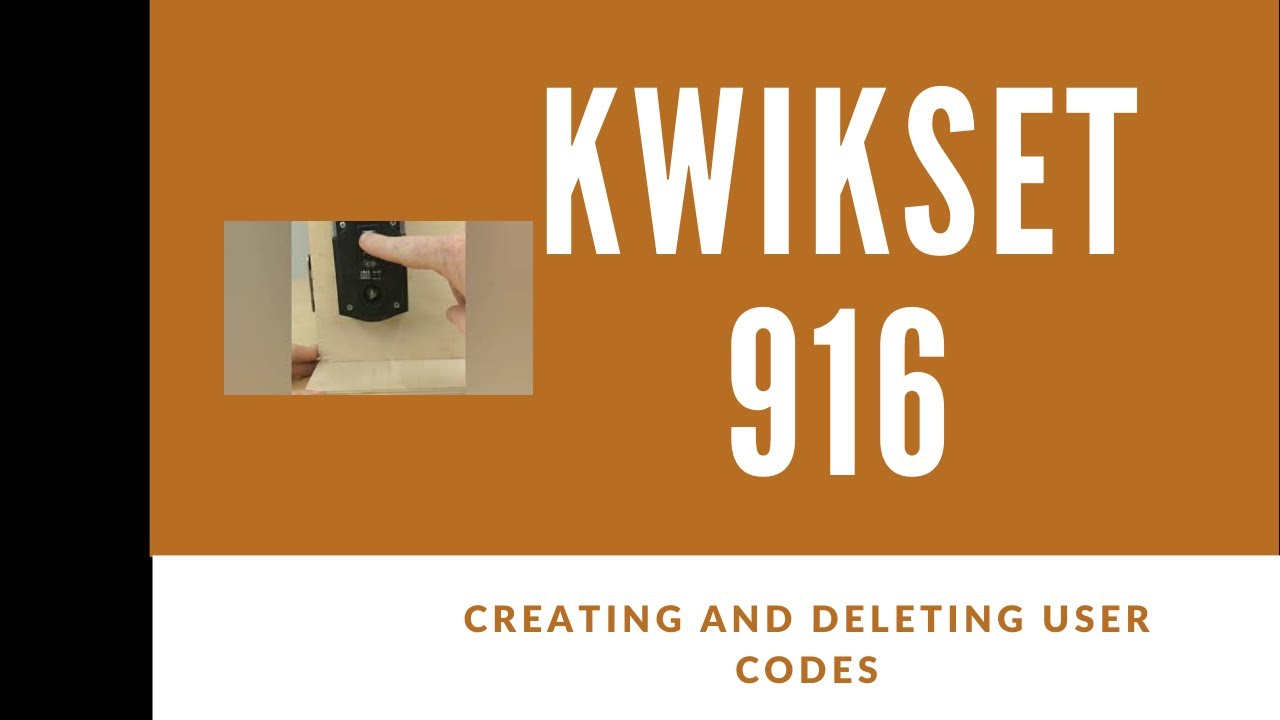 Kwikset 916 Как создавать и удалять коды пользователей