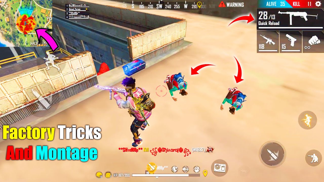 Garena Free Fire King Of Factory Fist Fight | Amazing Headshots | Garena Free Fire - P.K. GAMERS