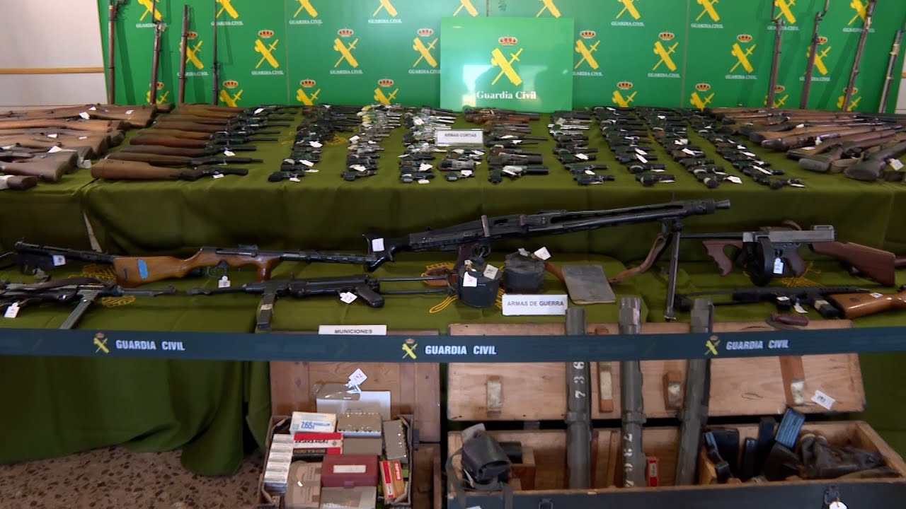 Más de 240 armas incautadas en una operación contra el tráfico de armamento
