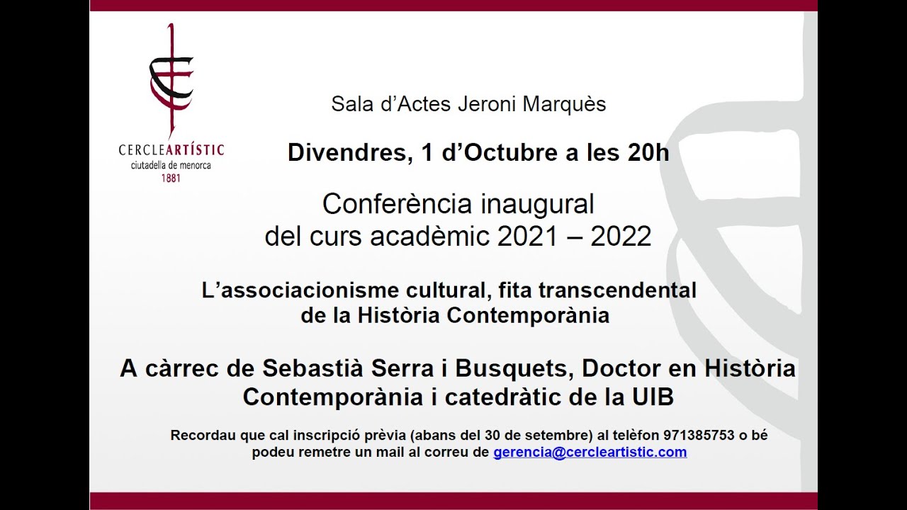L' associacionisme cultural, fita transcendental de la Hist&ograve;ria Contempor&agrave;nia