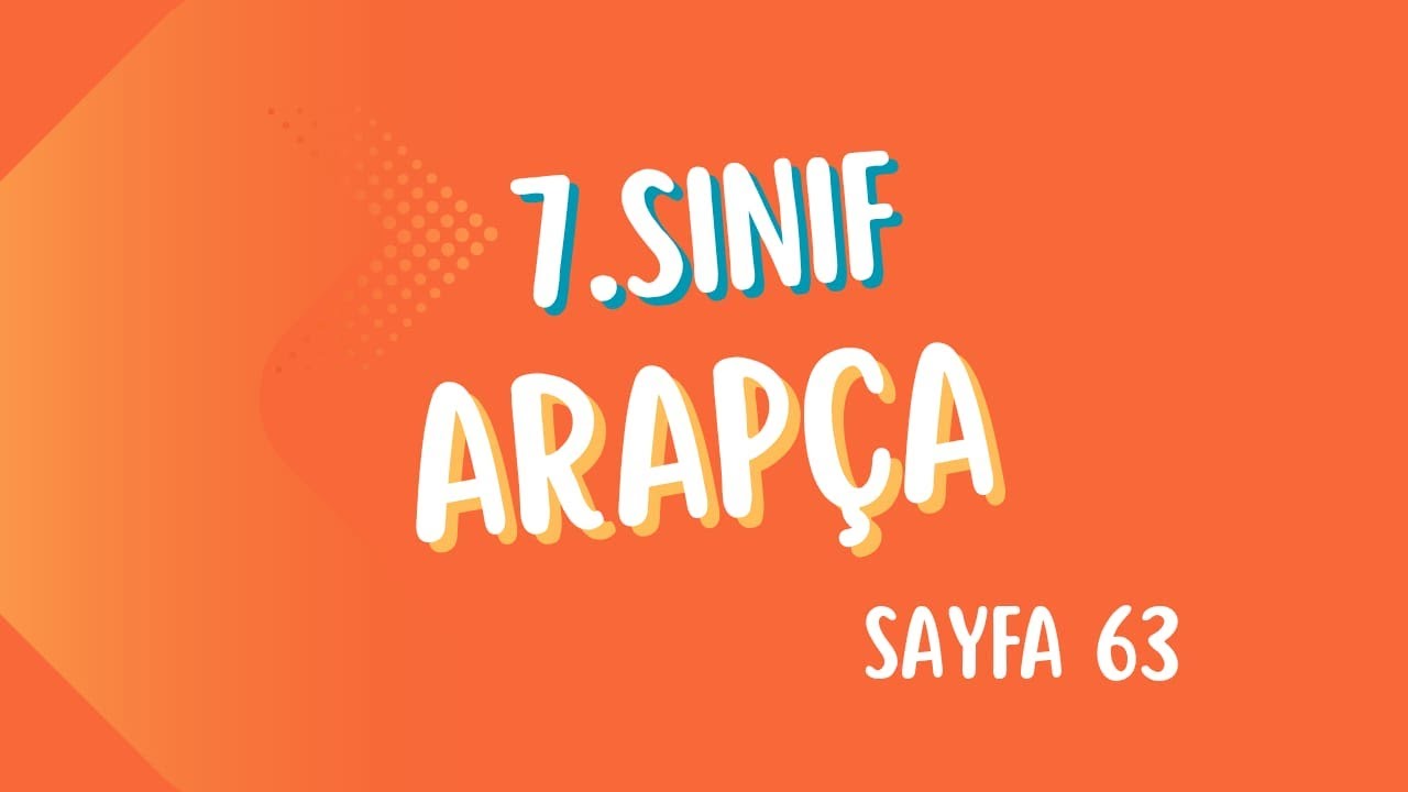 7 sınıf Arapça sayfa 63