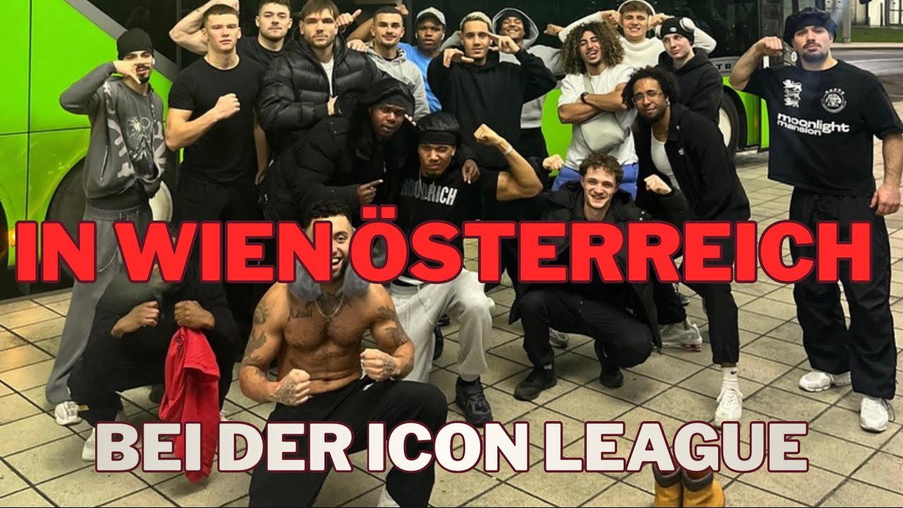 IN WIEN 🇦🇹 BEI DER ICON LEAGUE mit HAMZA, ELDOS, SYDNEY usw.  LUSTIGSTER VLOG 😂