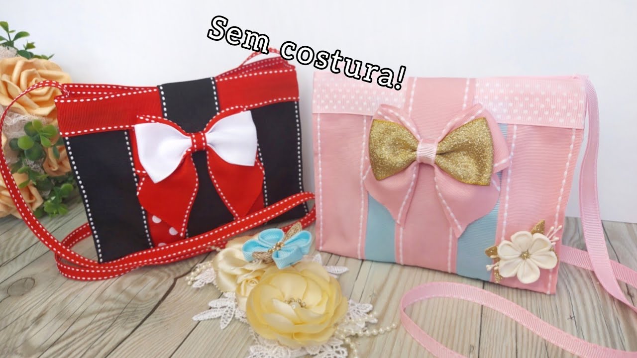 Bolsinha de fita,sem costura,bolsa sila,acabamento perfeito passo a passo.