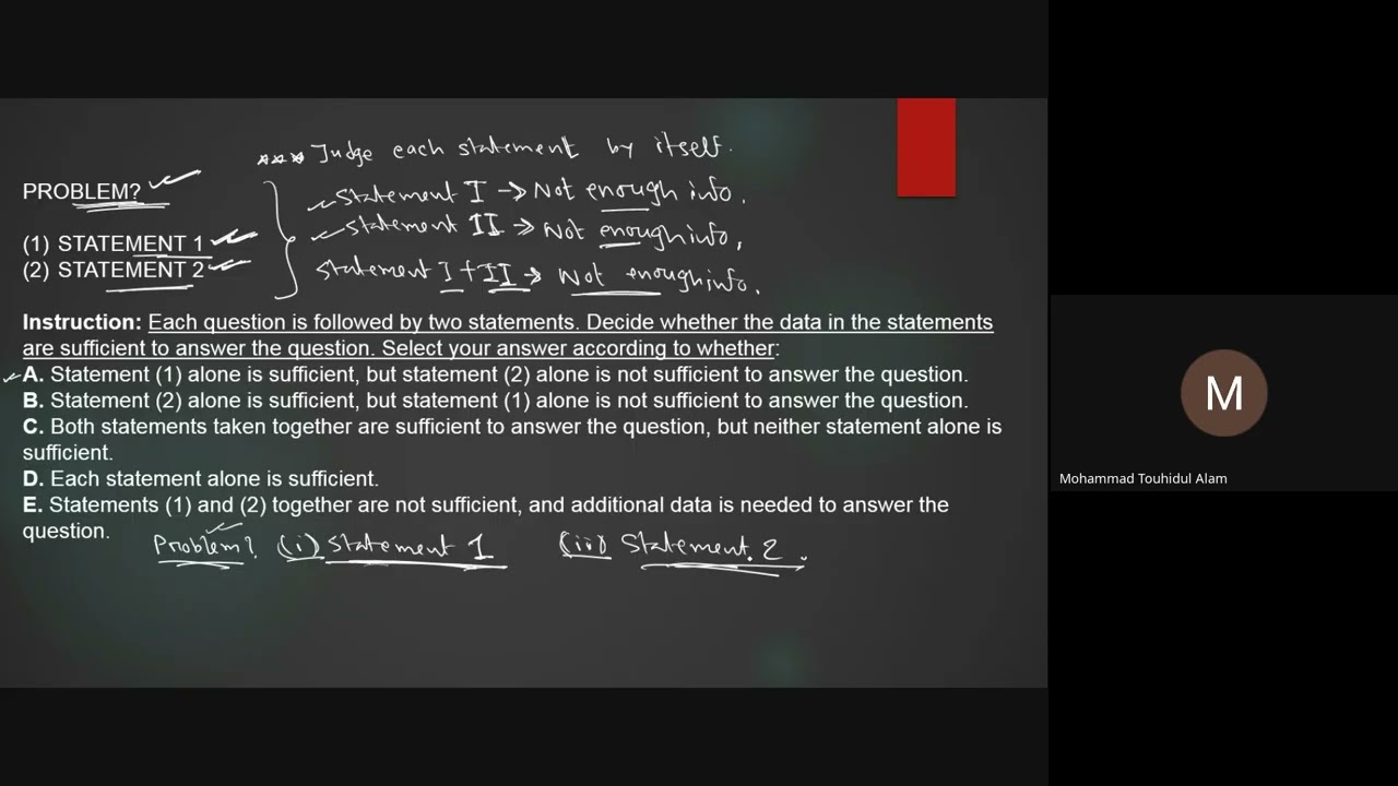 Data sufficiency for IBA MBA Admission Preparation
