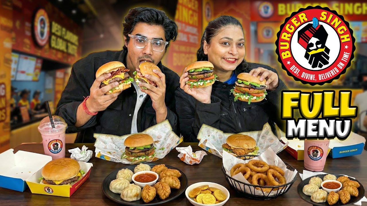 Eating Entire Menu of BURGER SINGH !