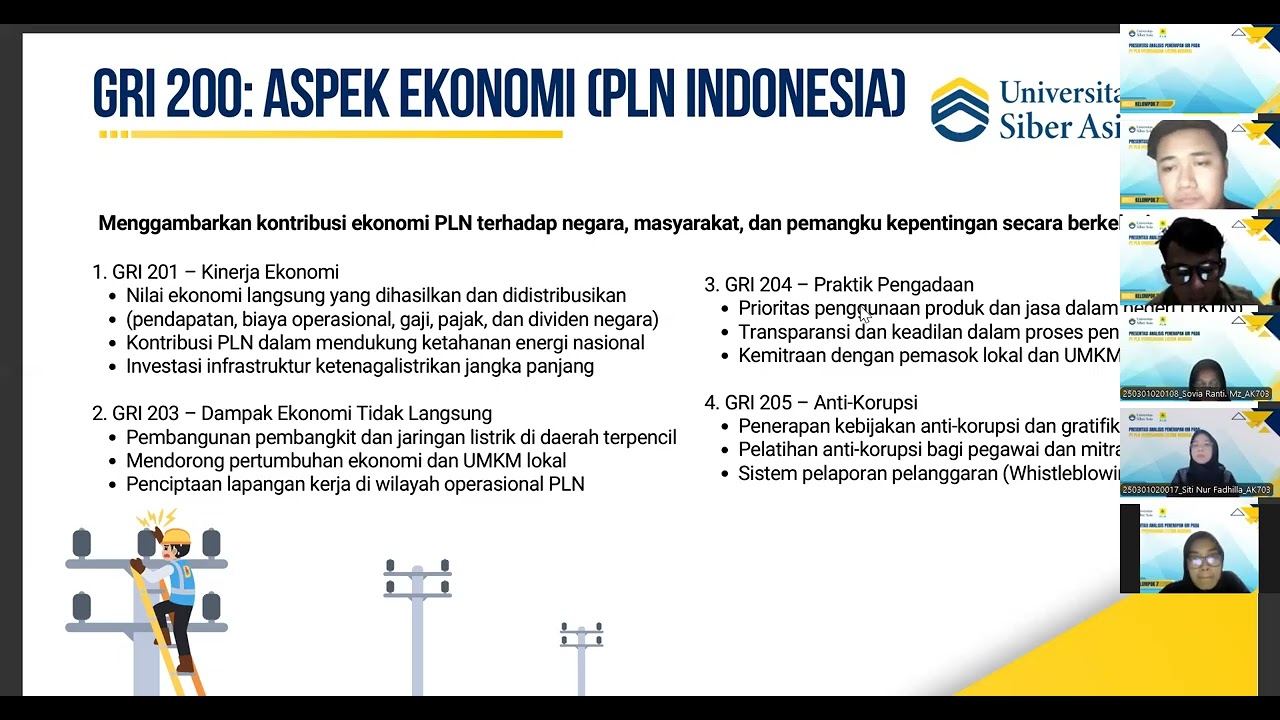 Video Presentasi Kelompok 7 (PLN) Kelas AK703