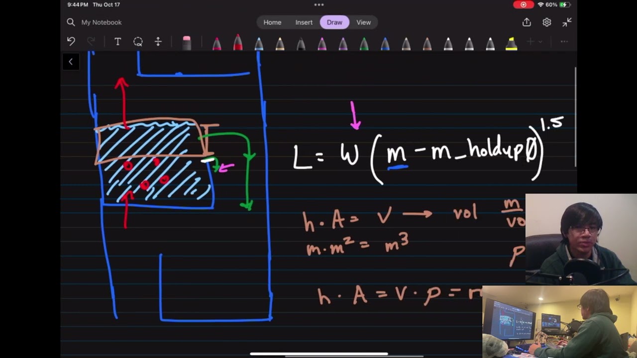 Dynamic Distillation Column Part 1 - Deriving Differential Equations, Molar Holdup, and Weir Formula