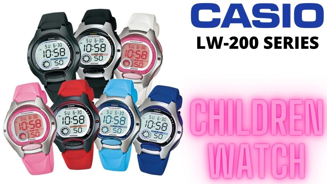 casio digital LW-200 SERIES | children & ladies watch | full tutorial | how to set time