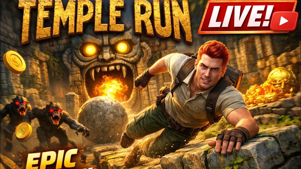 TEMPLE RUN LIVE 🔴 | High Score Challenge | Non Stop Run Gameplay #games #live #templerun 