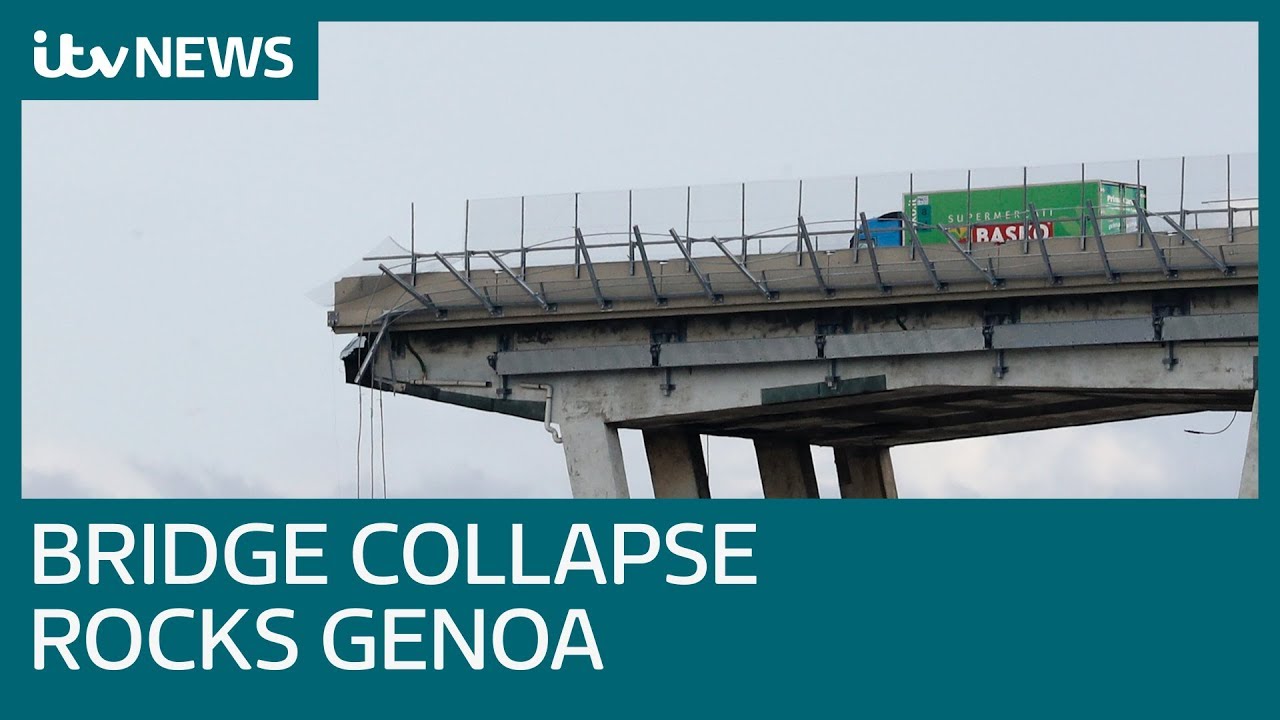 Dozens dead after major motorway bridge in Genoa collapses | ITV News