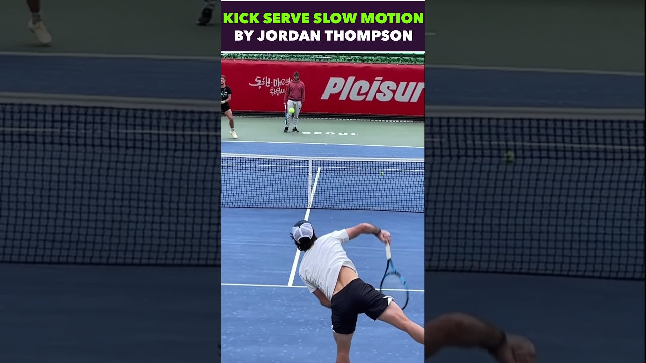 GREAT KICK SERVE IN SLOW MOTION POV #tennis #shorts