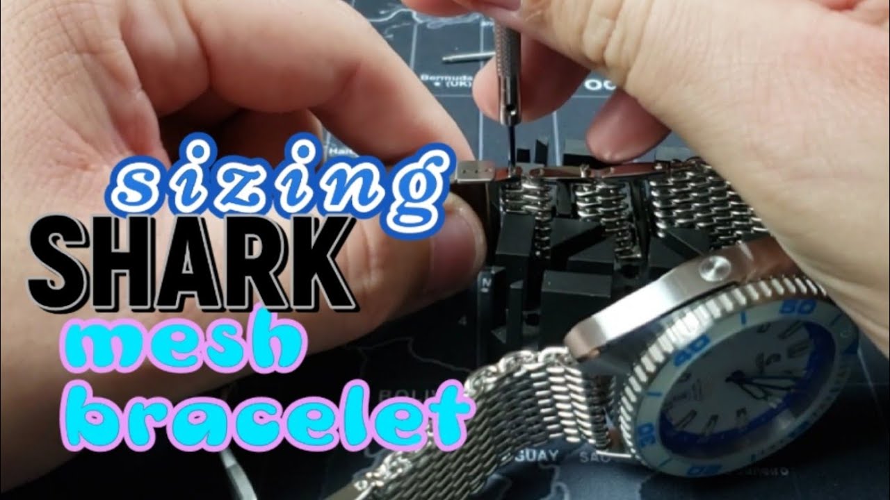 Подгонка браслета Shark Mesh для часов к запястью