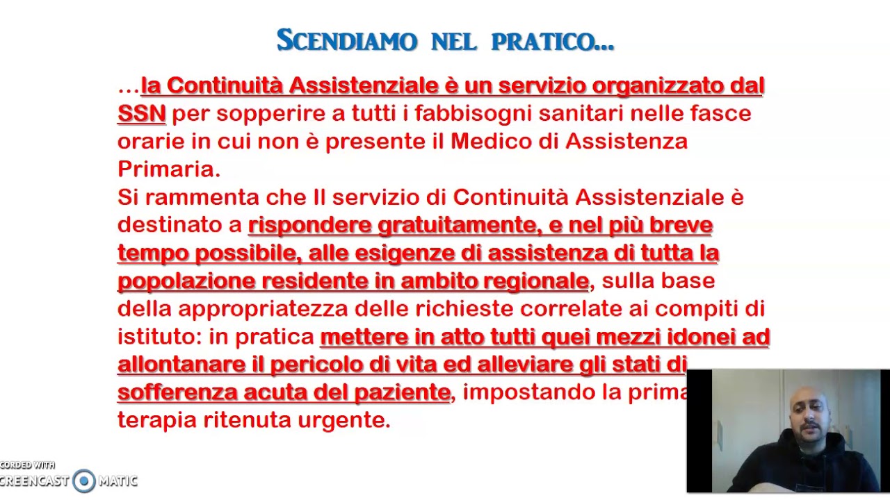 Aspetti pratici nella attività di Continuità Assistenziale - Dott. Francesco Centra