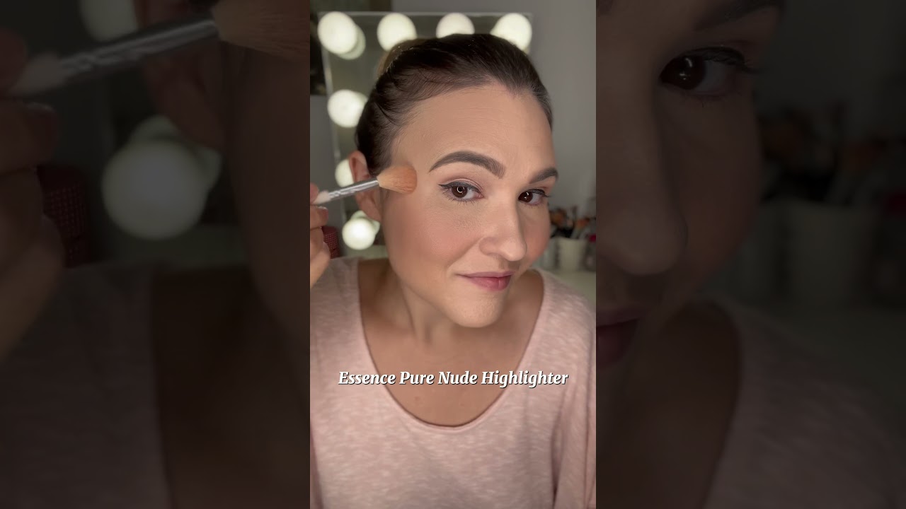 Cult Favorite Highlighter ✨I&rsquo;ve Never Tried✨ Essence Pure Nude #shorts #drugstoremakeup #grwm