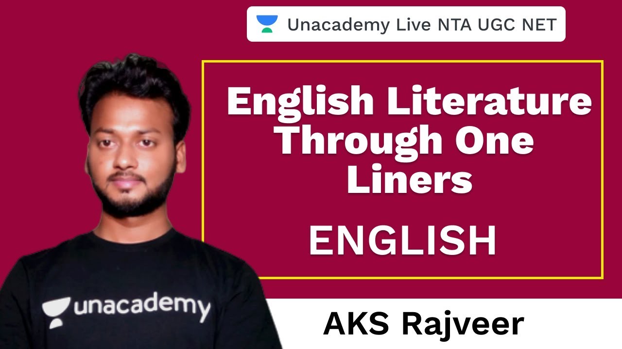 English Literature through One Liners | English | Unacademy Live NTA UGC NET | AKS Rajveer