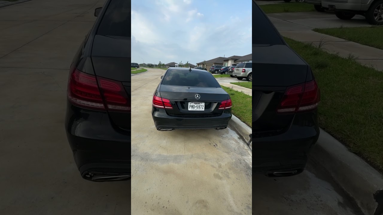2014 Mercedes e550 resonator and muffler delete with x pipe cold start. #m278 #mercedes #e550